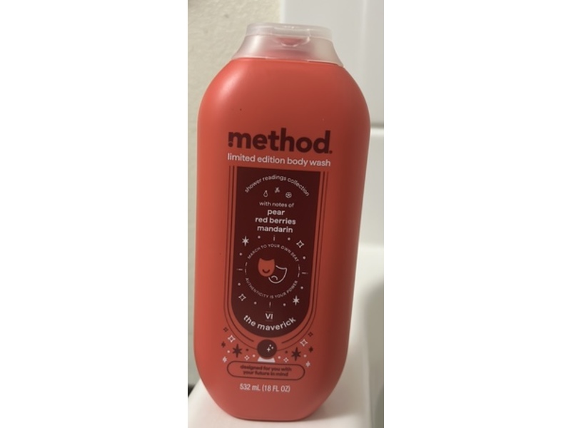 Method Body Wash, The Maverick Pear Red Berries Mandarin, 18 fl oz/532 mL