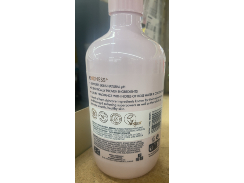Baylis & Harding Kindness+ Cleanse & Rejuvenate Hand Wash, Plant Collagen, Vitamin E & Provitamin B5, 16.9 fl oz/500 mL, Pack Of 3