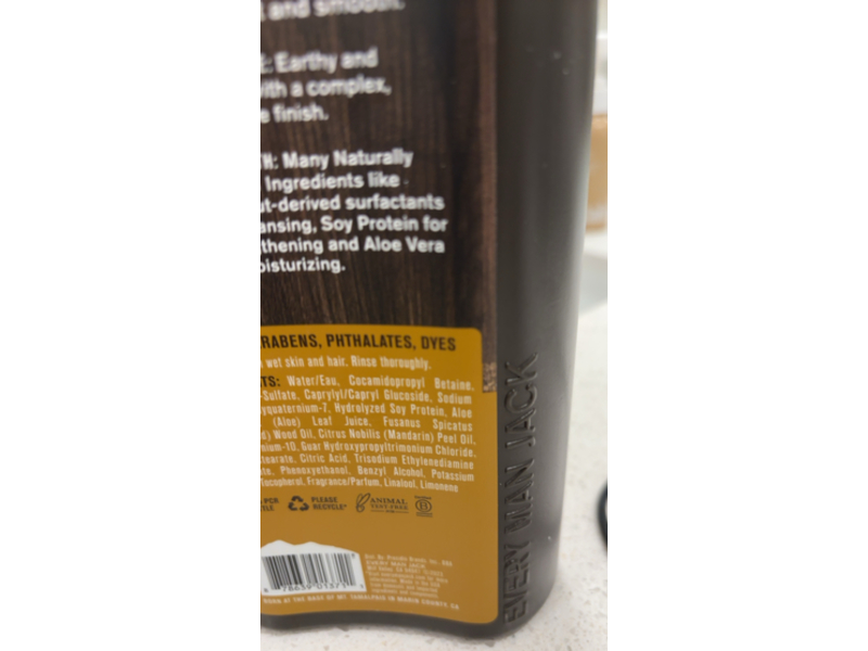 Every Man Jack 3 In 1 All Over Wash, Sandalwood, 28.8 fl oz/852 mL