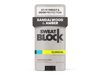 SweatBlock Clinical Protection Deodorant Antiperspirant, Sandalwood & Amber, 2.7 oz/76 g - Image 2