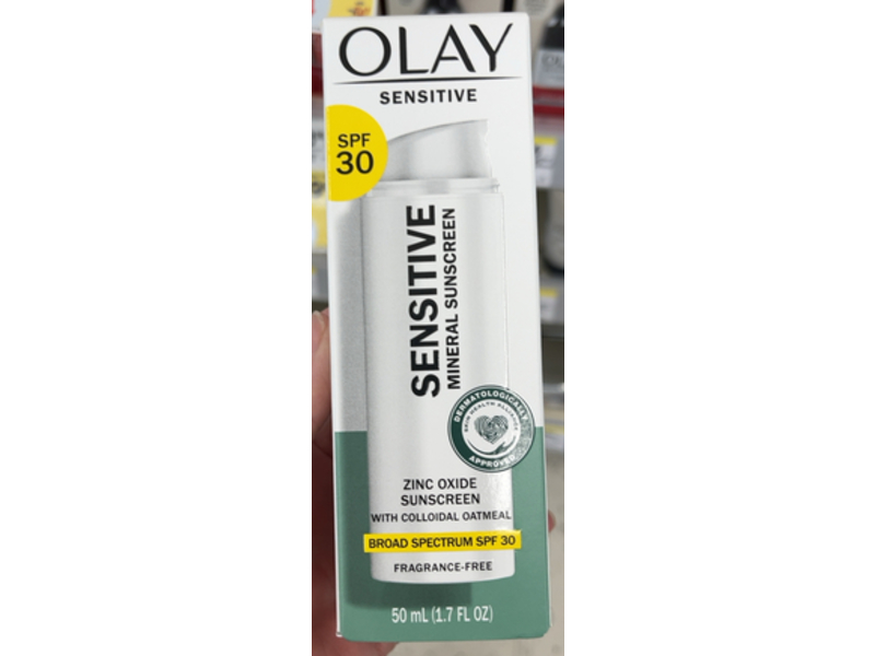 Olay Sensitive Mineral Sunscreen, SPF 30, 1.7 fl oz/50 mL