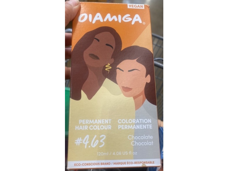 Oiamiga Permanent Hair Color, #4.63 Chocolate, 4.06 fl oz/120 mL