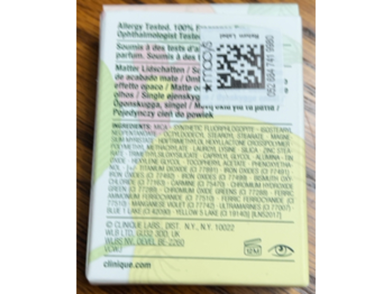 Clinique All About Shadow Single Eyeshadow, Nude Rose, 0.06 oz/1.9 g