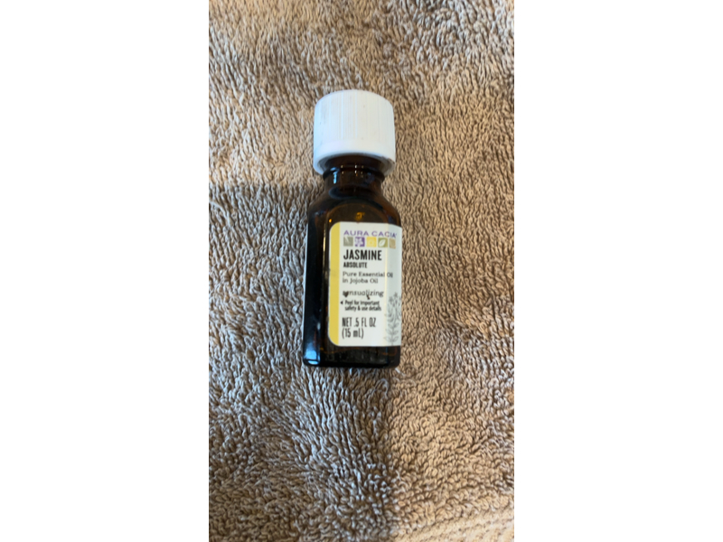 Aura Cacia, Oil Essential Jasmine Absolute in Jojoba, 0.5 Fl Oz