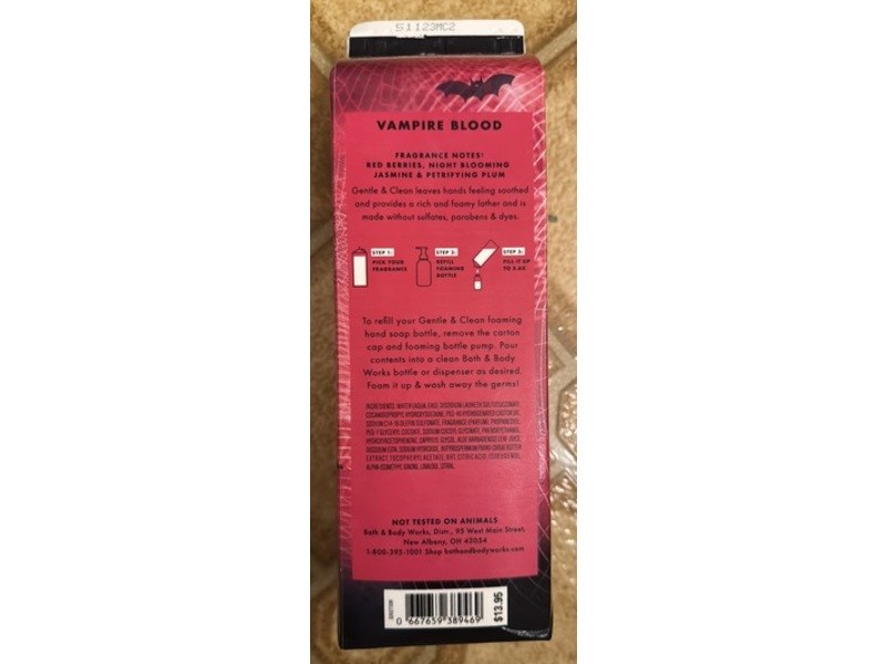 Bath & Body Works Gentle & Clean Foaming Hand Soap, Vampire Blood, 32 fl oz/946 mL