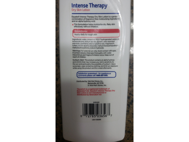 Equate Intense Therapy Dry Skin Lotion, 16.9 fl oz/500 mL