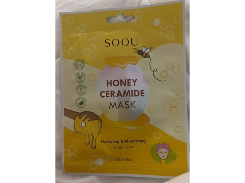 SOQU Hydrating Nourishing Mask, Honey Ceramide, 0.81 oz/23 g