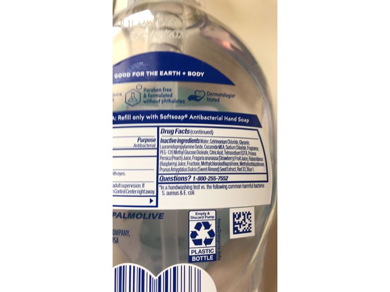 Softsoap Antibacterial Hand Soap, White Tea & Berry, 11.25 fl oz