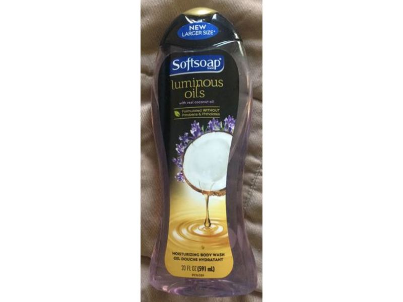 Softsoap Luminous Oils Moisturizing Body Wash, Coconut Oil & Lavender, 20 fl oz/591 mL