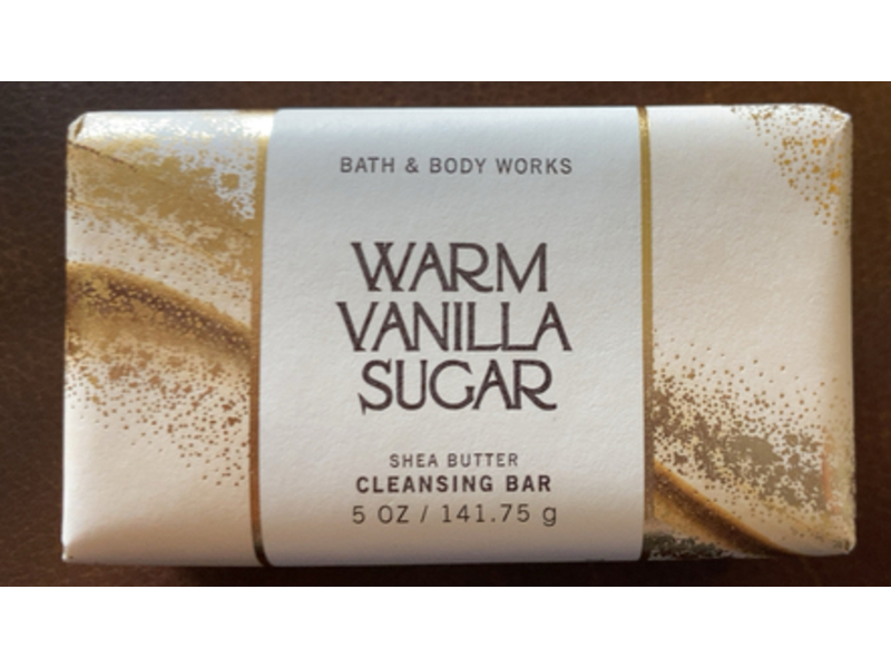 Bath & Body Works Warm Vanilla Sugar Cleansing Bar, Shea Butter, 5 oz/141.75 g