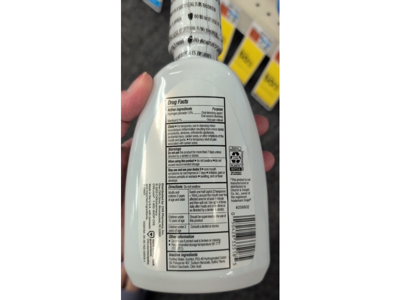 CVS Health Antiseptic Mouth Sore Rinse, Fresh Mint, 16 fl oz/473 mL