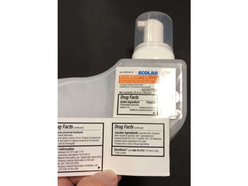 Ecolab Scrub-Stat 2%, 25 fl oz/750 mL