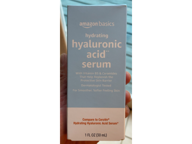 Amazon Basics Hydrating Hyaluronic Acid Serum, 1 fl oz/30 mL