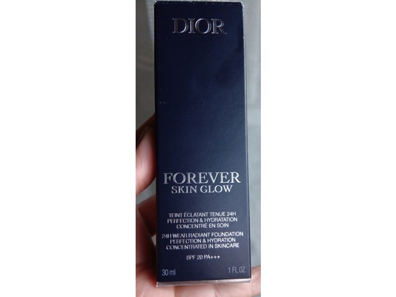 Dior Forever Skin Glow Foundation, SPF 20 PA+++, 2W Warm , 1 fl oz/30 mL