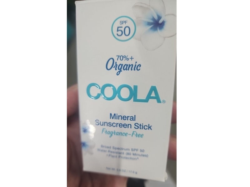 Coola Mineral Sunscreen Stick, Fragrance-Free, SPF 50, 0.6 fl oz/17 g