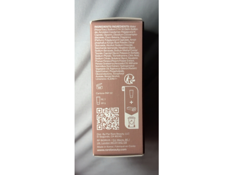 Rare Beauty Find Comfort Gentle Exfoliating Body Wash, 0.33 fl oz/10 mL