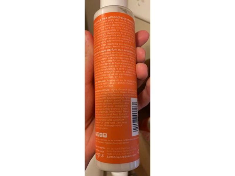 Earth Science Moisturizer, Almond - Aloe, 5 fl oz/150 ml, Pack Of 3