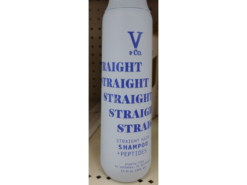 V & Co. Straight Hair + Peptide Shampoo, 12 fl oz/355 mL