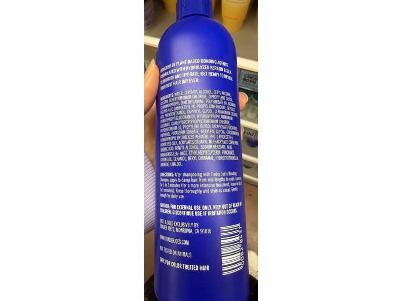 Trader Joe's Bonding Conditioner, Hydrolyzed Keratin & Silk, 12 fl oz/355 mL