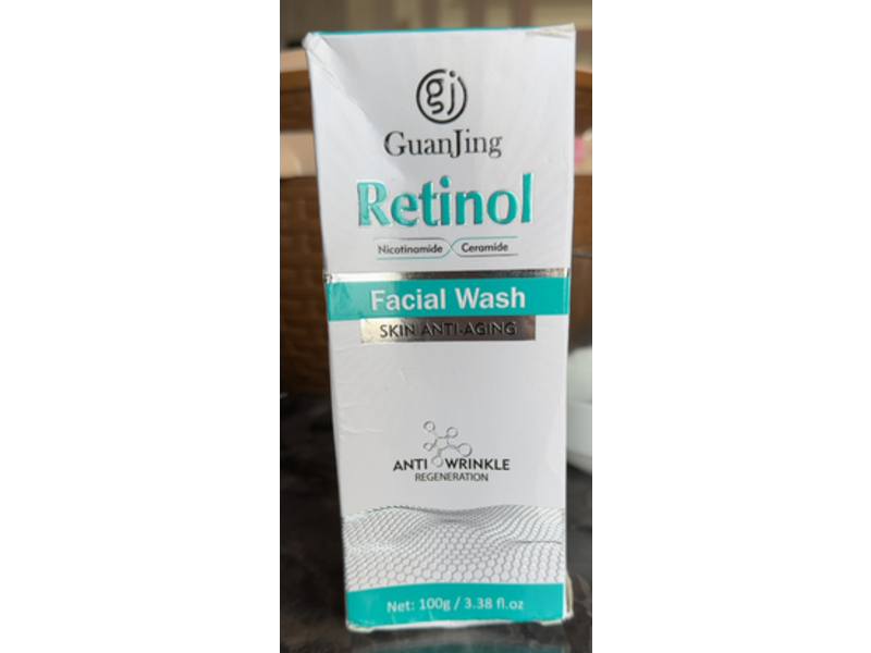 GuanJing Retinol Skin Anti-Aging Facial Wash, Nicotinamide & Ceramide, 3.38 fl oz/100 g