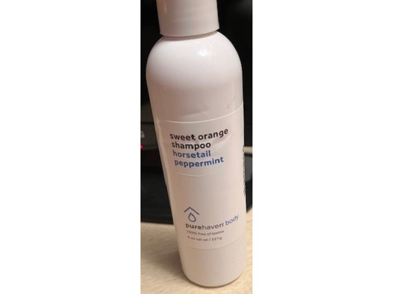 Purehaven Sweet Orange Shampoo Horsetail Peppermint, 8 oz/227 g