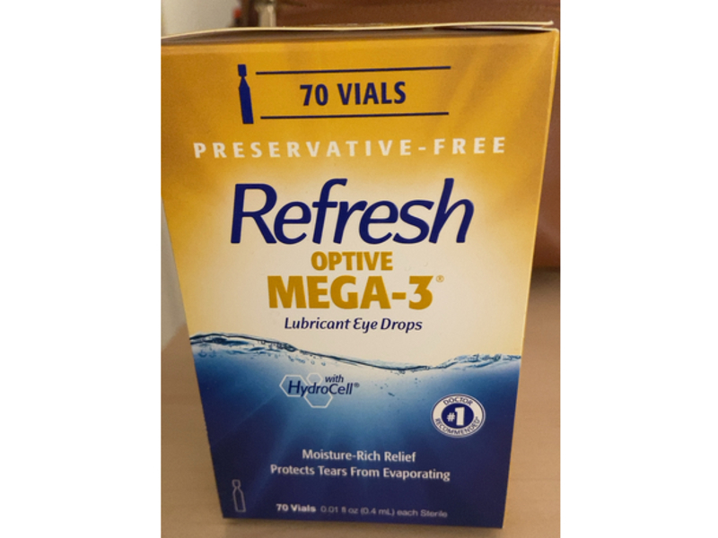 Refresh Optive Mega-3 Lubricant Eye Drops, Hydro Cell, 0.01 fl oz/0.4 mL