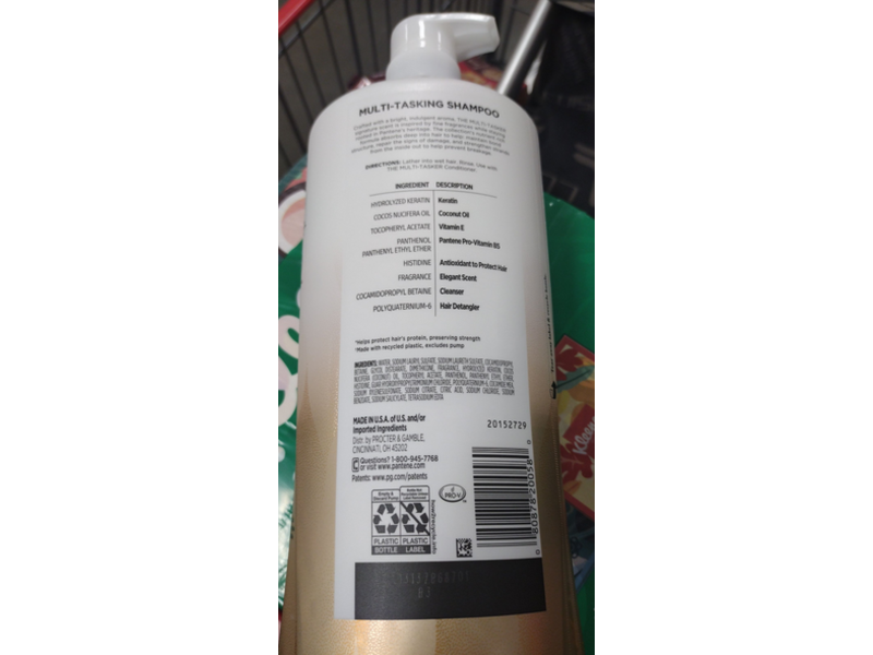 Pantene Multi-Tasker Shampoo, 38.2 fl oz/113 L