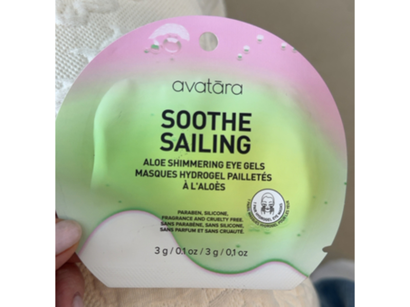 Avatara Soothe Sailing Aloe Shimmering Eye Gels, 0.1 oz/3 g, 1 Pair