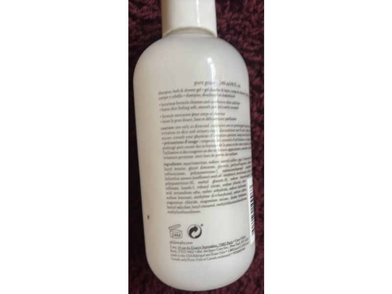 Philosophy Shampoo Bath & Shower Gel, Pure Grace,8 fl oz/240 mL