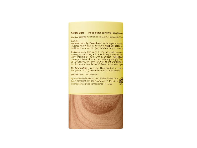 Sun Bum Original Face+Body Sunscreen Stick, SPF 40, 0.7 oz/20 g