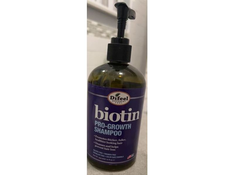 Difeel Biotin Pro-Growth Shampoo, Sulfate Free, 12 fl oz/354.9 mL