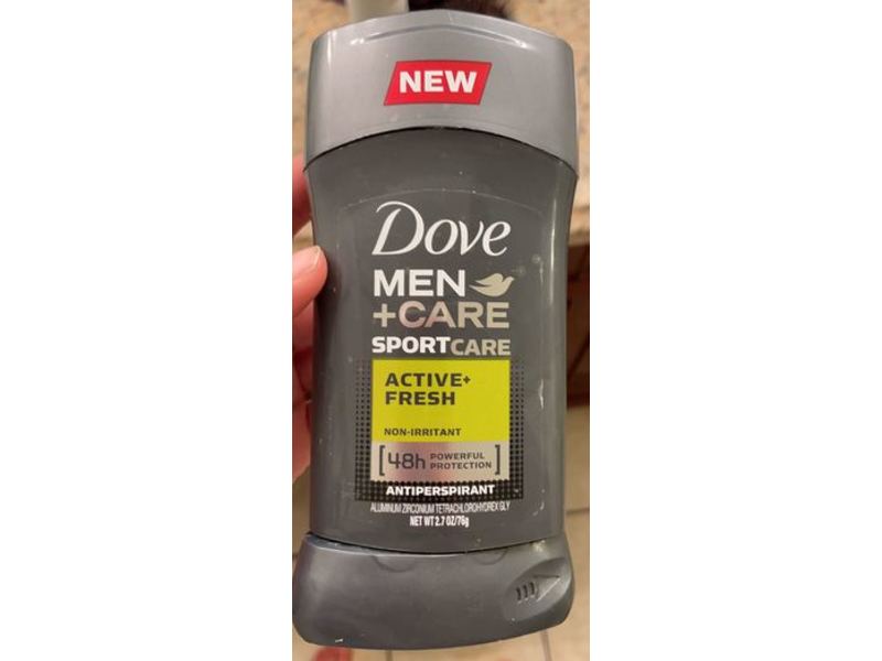 Dove Men + Care Sportcare Antiperspirant, Active + Fresh, 2.7 oz/75 g
