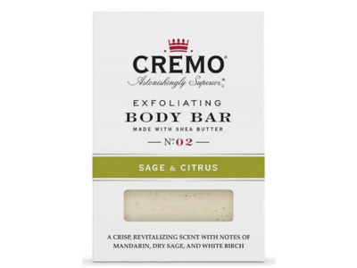 Cremo Exfoliating Body Bar, Sage & Citrus, 6.1 oz/170 g