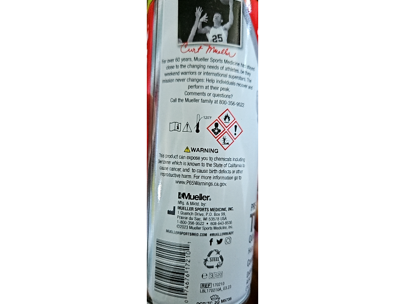 Mueller Pre-Tape Tuffner Spray, 10 oz/283 g