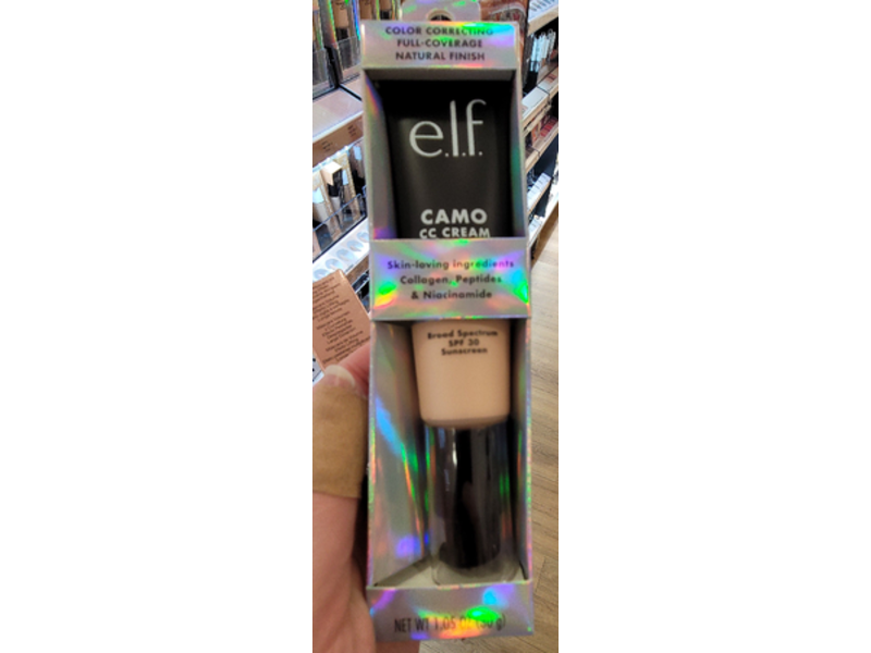 e.l.f. Color Correcting Full Coverage Camo CC Cream, SPF 30, Fair 150 C, 1.05 oz/30 g