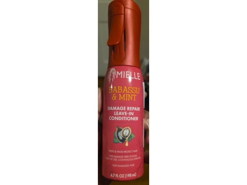 Mielle Organics Damage Repair Leave-In Conditioner, Babassu & Mint, 6.7 fl oz/198 mL