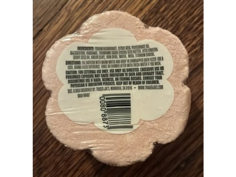 Trader Joe's Bath Fizzer, Peony Scent, 5 oz/142 g, Pack Of 2