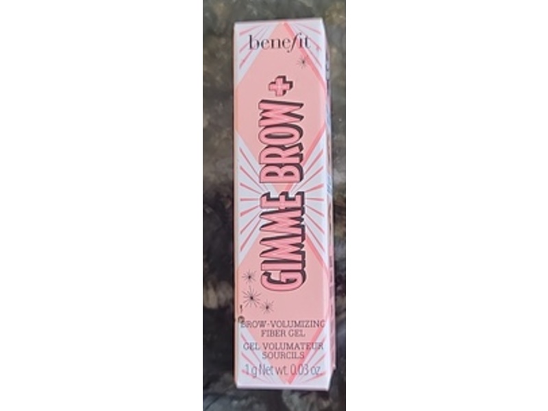 Benefit Glimmer Brow+ Brow-Volumizing Fiber Gel, 3 Neutral Light Brown, 0.03 oz/1 g