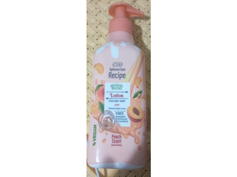 Eva cosmetics Optimum Care Revival Blend Recipe Lotion, Peach Scent