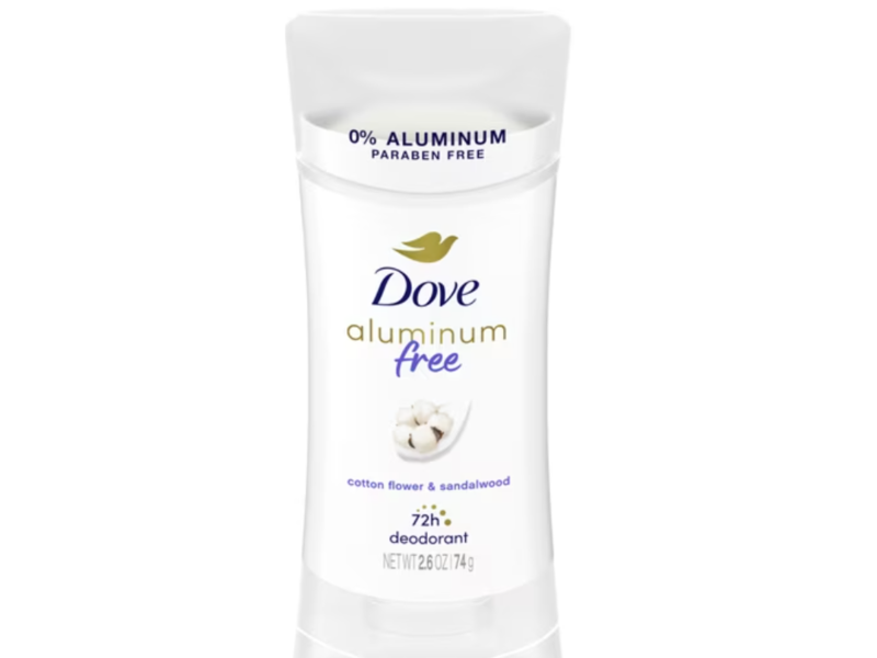 Dove Aluminum Free Deodorant, Cotton Flower & Sandalwood, 2.6 oz/74 g, Pack Of 3