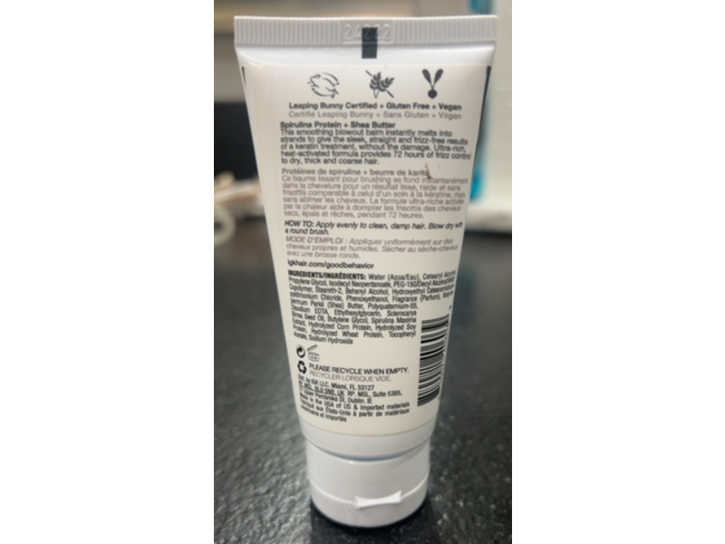 Igk Good Behavior Spirulina Protein Smoothing Blowout Balm, 1.7 fl oz/50 mL