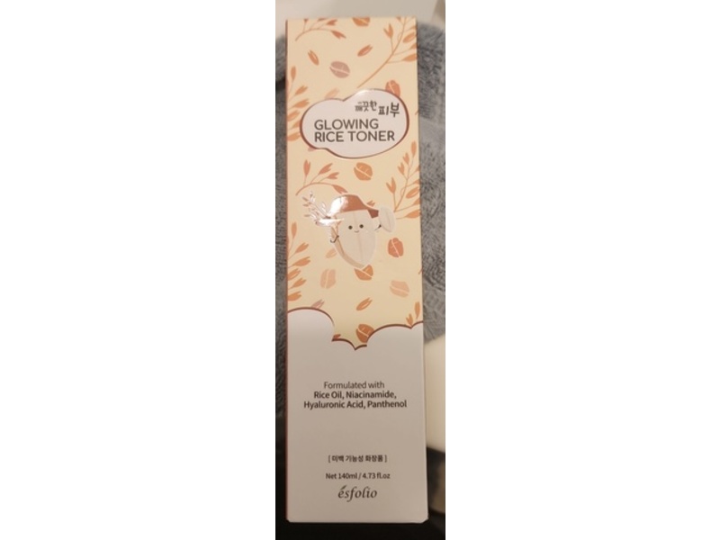 Esfolio Glowing Rice Toner, 4.73 fl oz/140 mL
