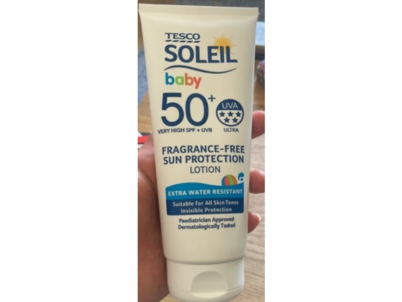 Tesco Soleil Baby Sun Protection Lotion, SPF 50+ Fragrance Free, 200 mL