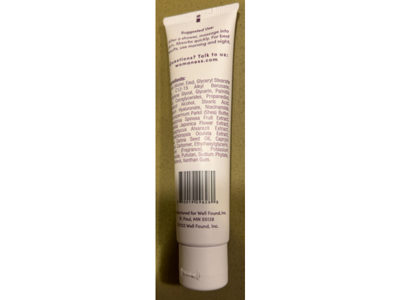 Womaness The Works Smoothing All - Over Body Cream, Hyaclear 7 + Niacinamide, 1.4 fl oz/41 mL