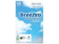 Breezeo Laundry Detergent Strips, Free & Clear, 48 Count - Image 2