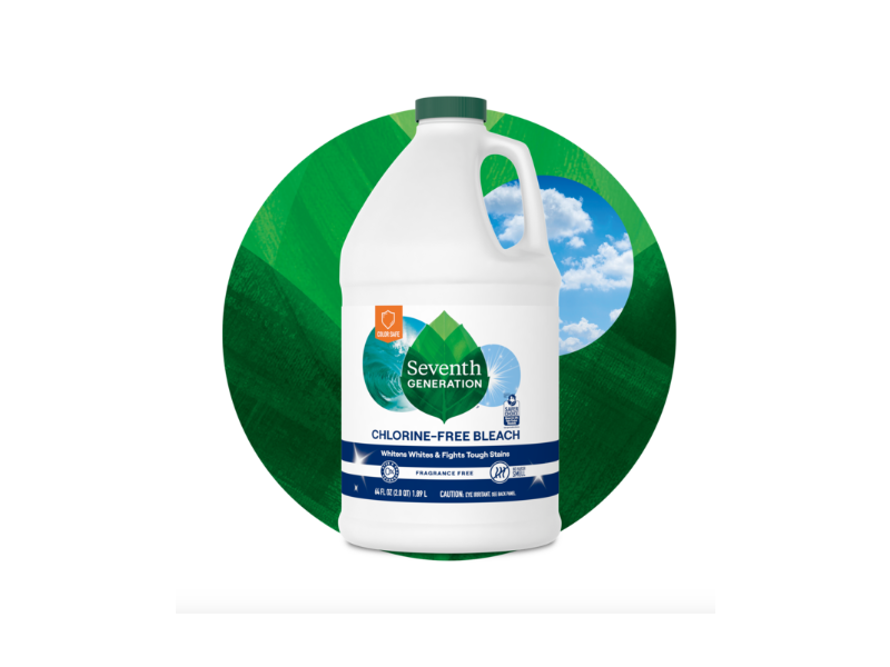 Seventh Generation Chlorine-Free Bleach, Free & Clear, 64 fl oz/1.89 L