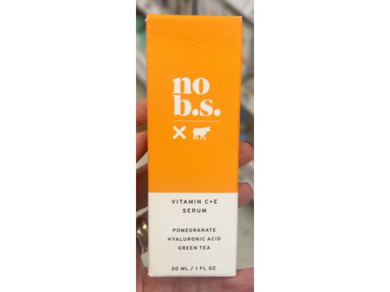 no b.s. Vitamin C + E Serum, Pomegranate + Hyaluronic Acid + Green Tea, 1 fl oz/30 mL