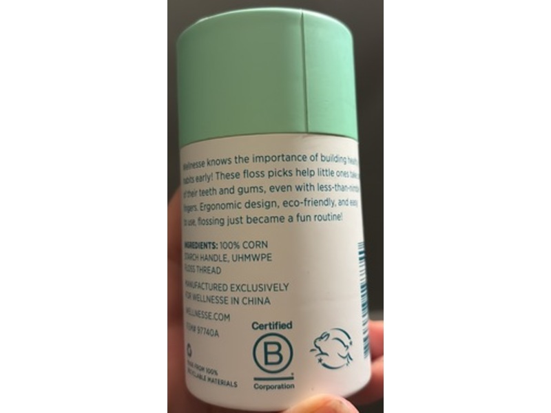 Wellnesse Plant-Based Floss Picks, 50 Picks