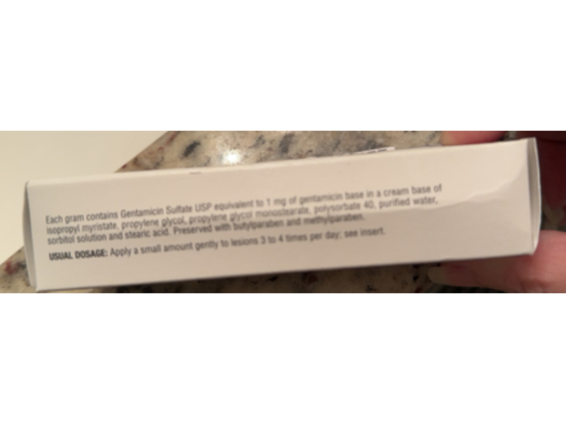 Gentamicin Sulfate Cream 0.1%, 15 g, Perrigo (Rx)