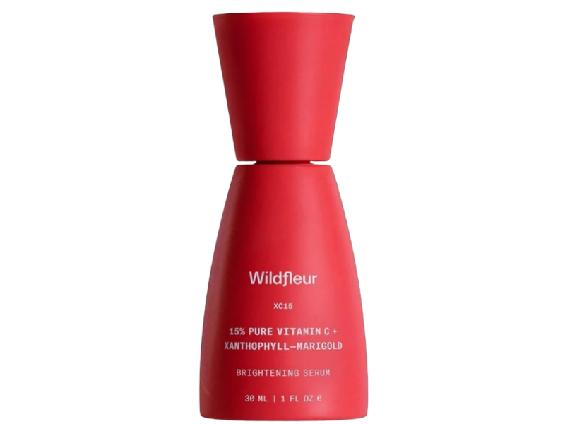 Wildfleur Brightening Serum, 15% Pure Vitamin C +Xanthophyll - Marigold, 1 fl oz/30 mL